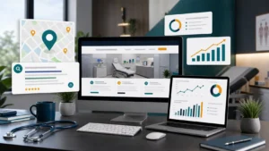 Healthcare SEO analytics and local search visibility for a medical practice